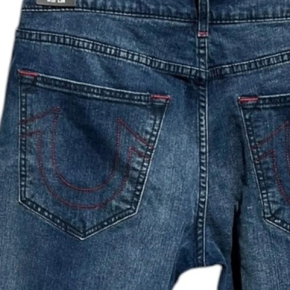 🌻NEW w/tag True Religion Ricky Red Single Needle Straight Jean Size 32x34 $159